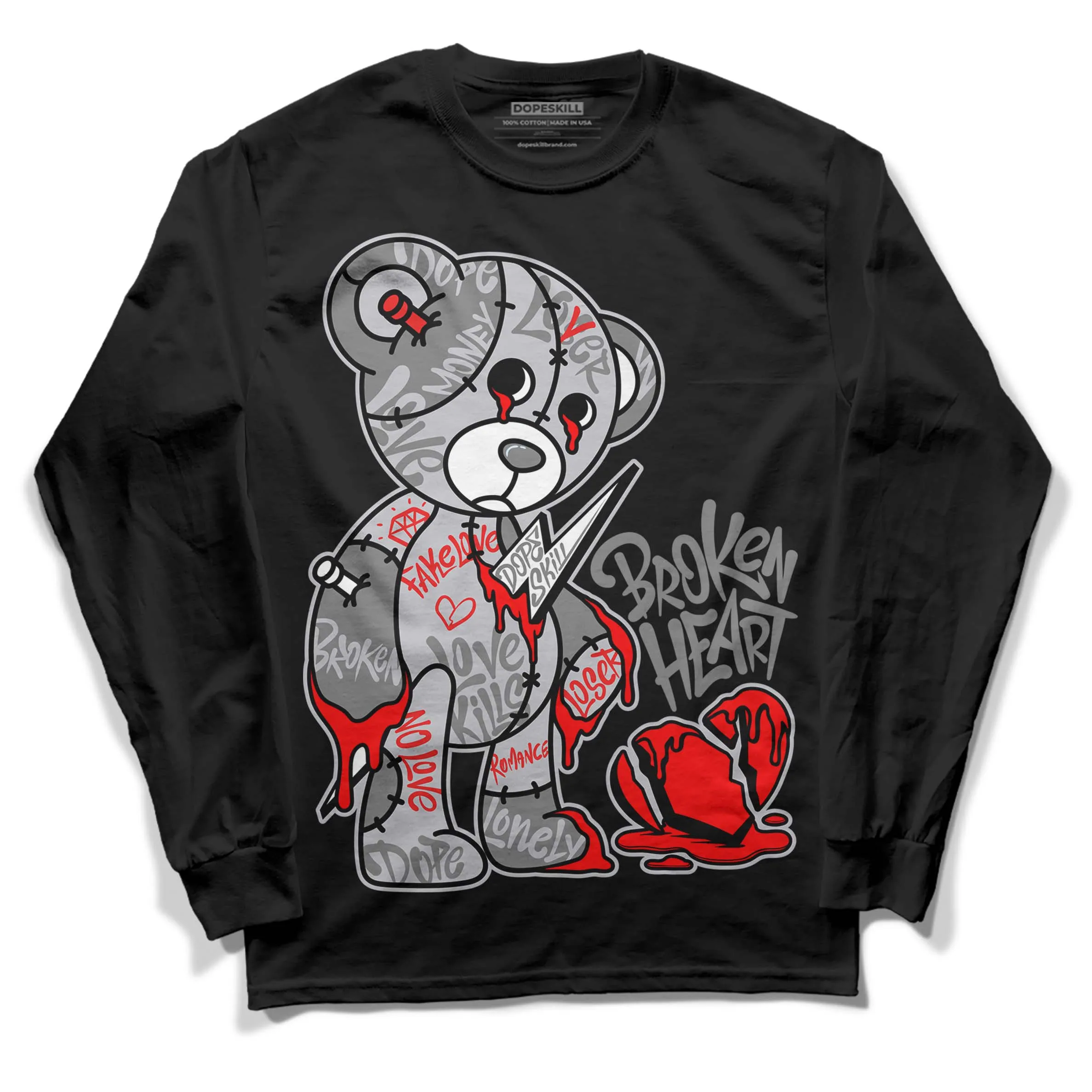 Grey Collection DopeSkill Long Sleeve T-Shirt Broken Heart Graphic sold by DopeSkill product image thumbnail 2