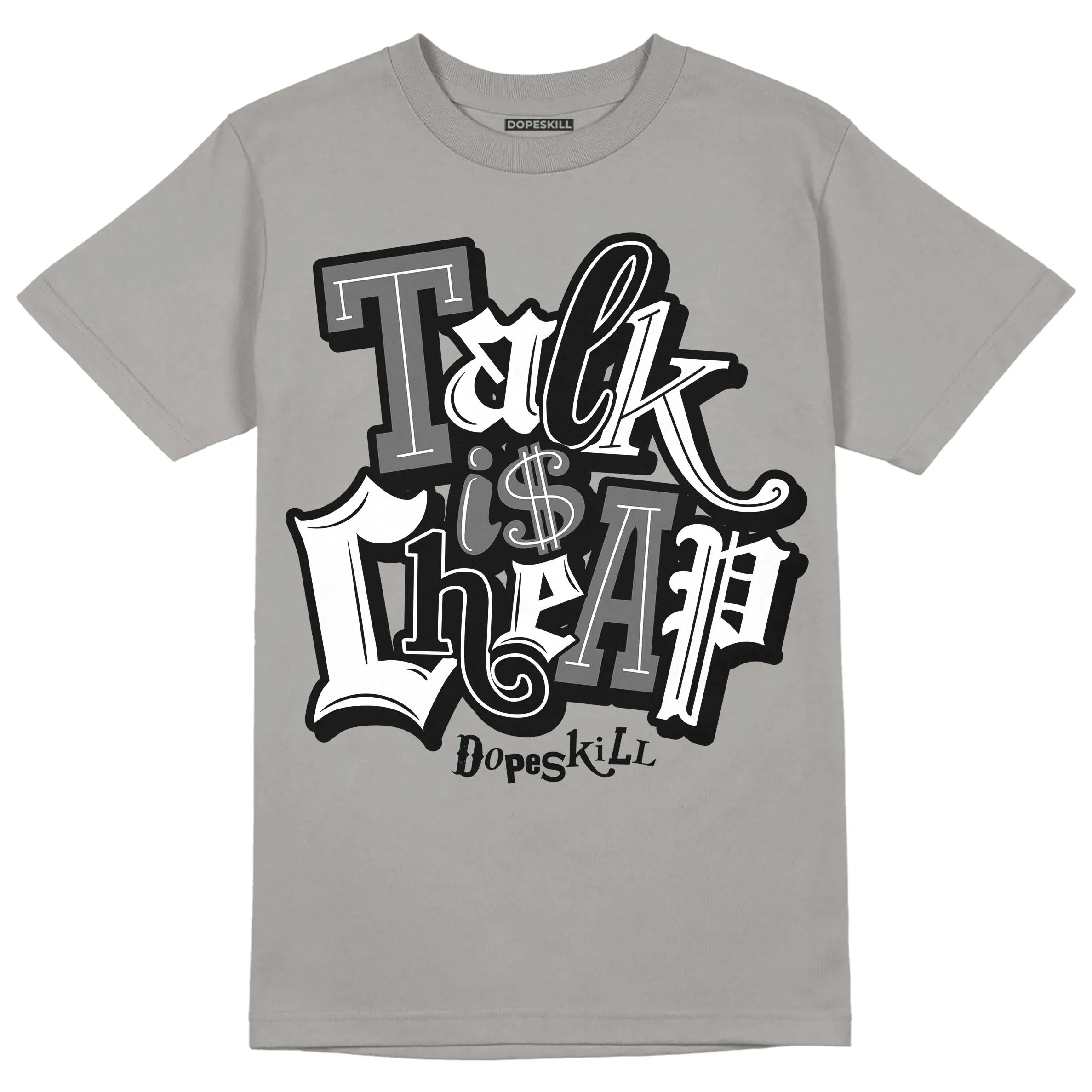 Grey Collection DopeSkill Grey T-shirt Talk Is Chip Graphic sold by DopeSkill