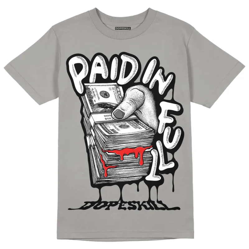 Grey Collection DopeSkill Grey T-shirt Paid In Full Graphic sold by DopeSkill