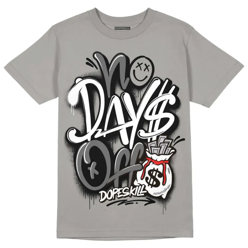 Grey Collection DopeSkill Grey T-shirt No Days Off Graphic sold by DopeSkill