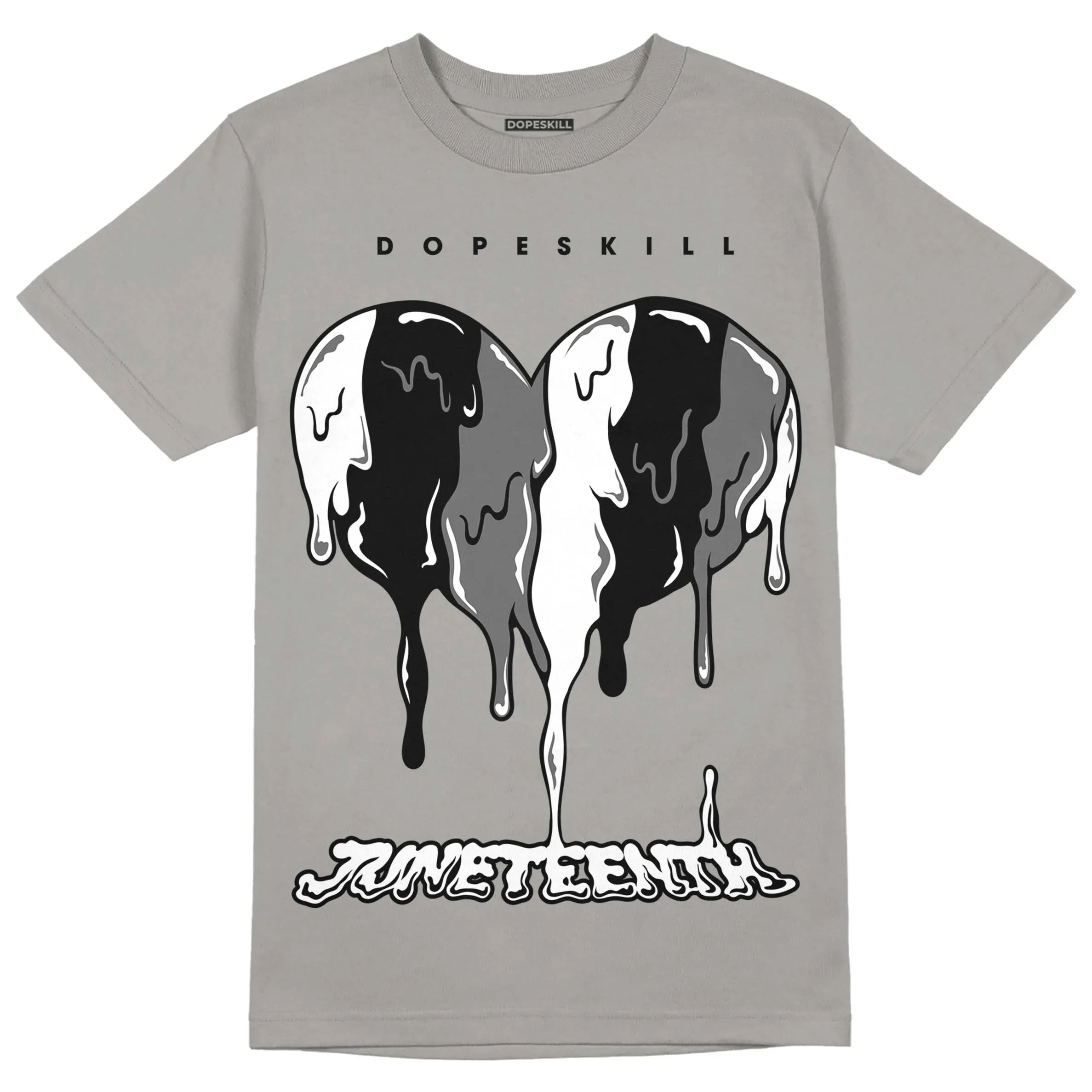 Grey Collection DopeSkill Grey T-shirt Juneteenth Heart Graphic sold by DopeSkill