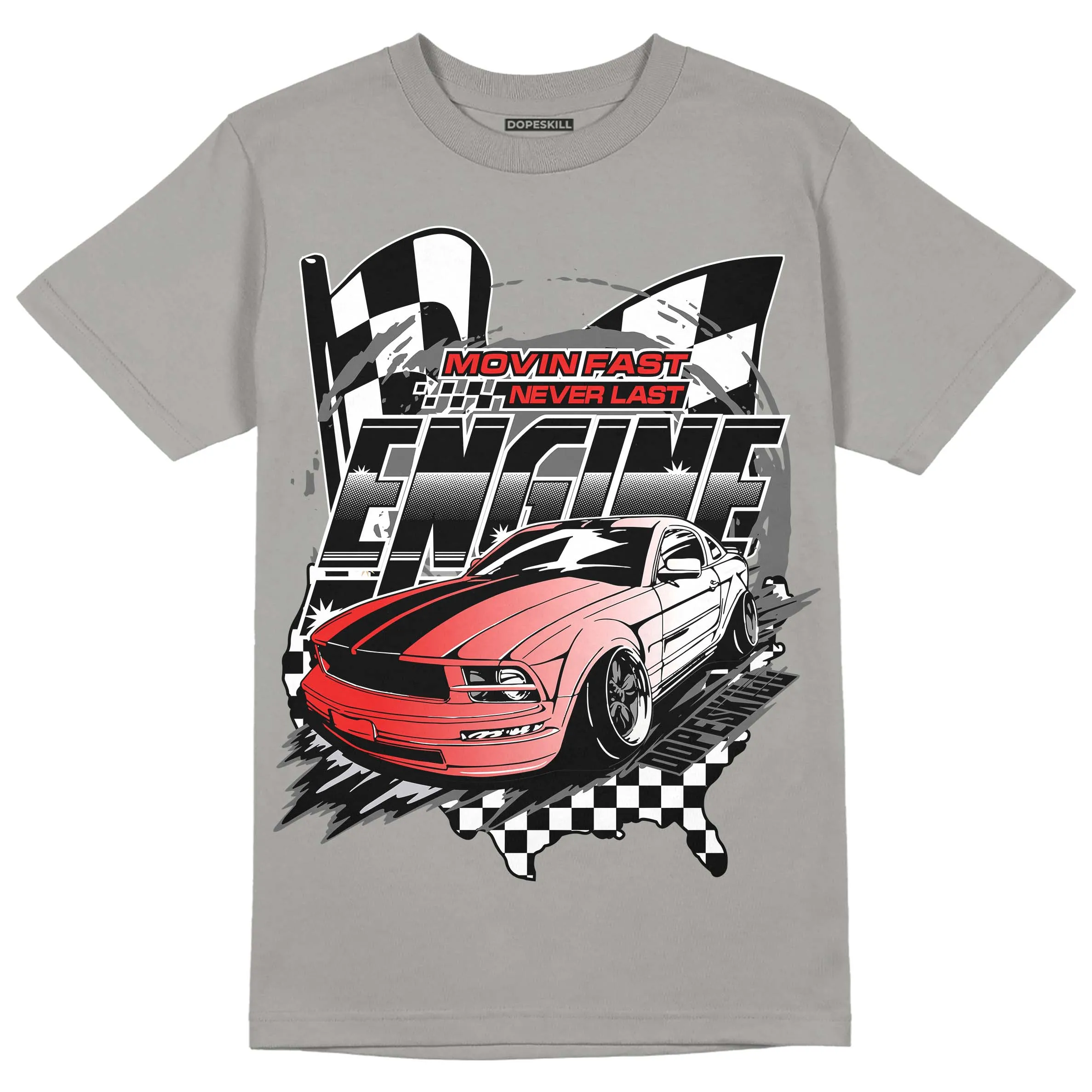 Grey Collection DopeSkill Grey T-shirt ENGINE Tshirt Graphic sold by DopeSkill