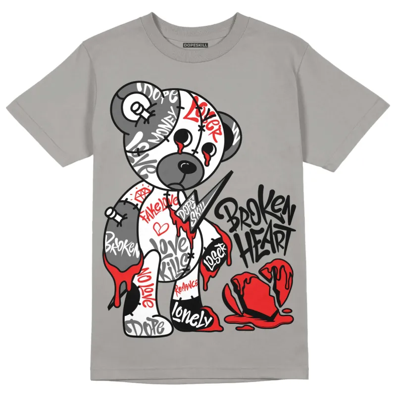 Grey Collection DopeSkill Grey T-shirt Broken Heart Graphic sold by DopeSkill