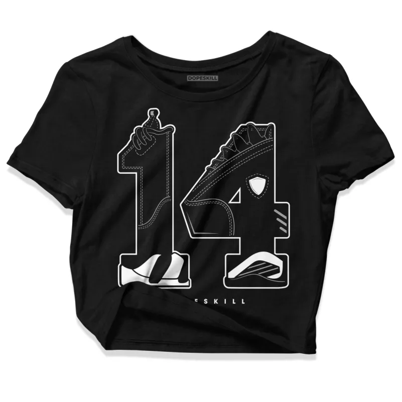 Black and White 14s DopeSkill Women's Crop Top No.14 Graphic sold by DopeSkill