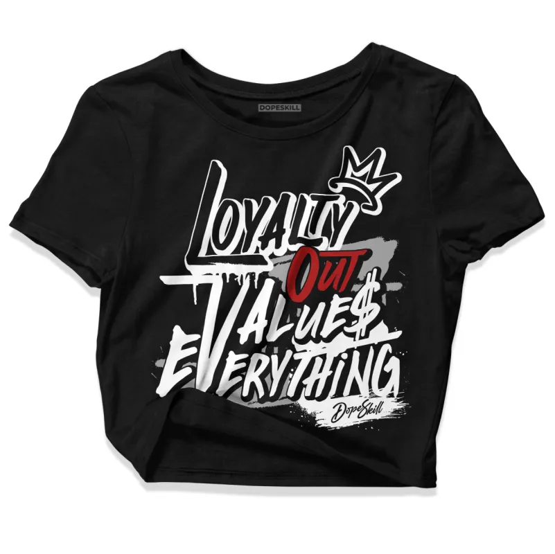 Black and White 14s DopeSkill Women's Crop Top LOVE Graphic sold by DopeSkill