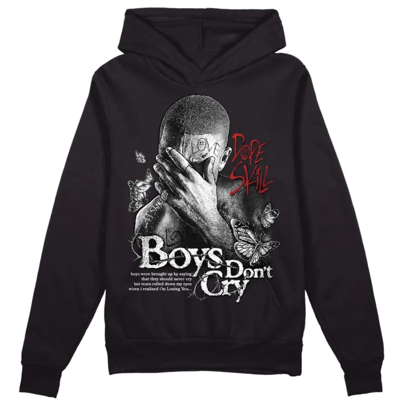 Black and White 14s DopeSkill Hoodie Sweatshirt Boys Don't Cry Graphic sold by DopeSkill