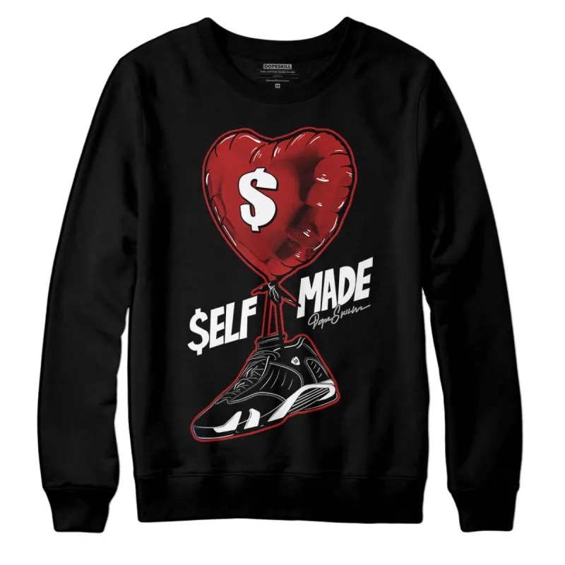 Black and White 14s DopeSkill Sweatshirt Self Made Graphic sold by DopeSkill