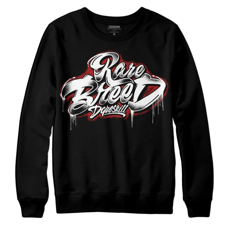 Black and White 14s DopeSkill Sweatshirt Rare Breed Type Graphic sold by DopeSkill