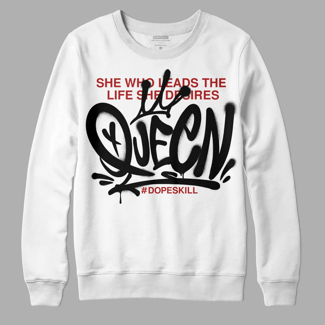 Black and White 14s DopeSkill Sweatshirt Queen Graphic sold by DopeSkill product image thumbnail 2