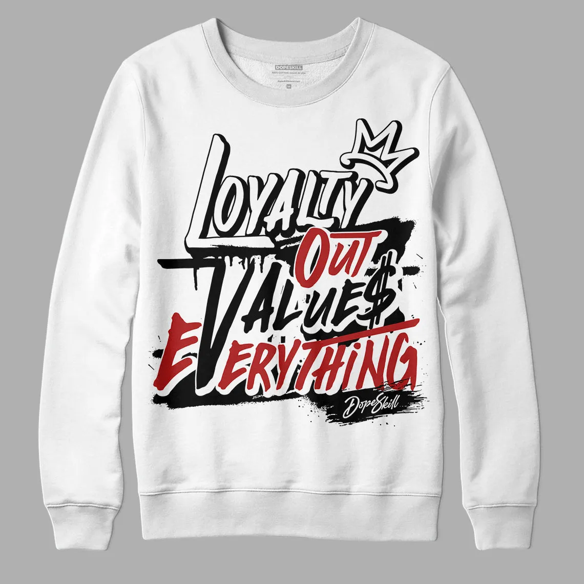 Black and White 14s DopeSkill Sweatshirt LOVE Graphic sold by DopeSkill product image thumbnail 2