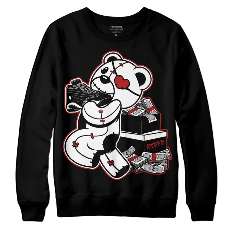 Black and White 14s DopeSkill Sweatshirt Bear Steals Sneaker Graphic sold by DopeSkill