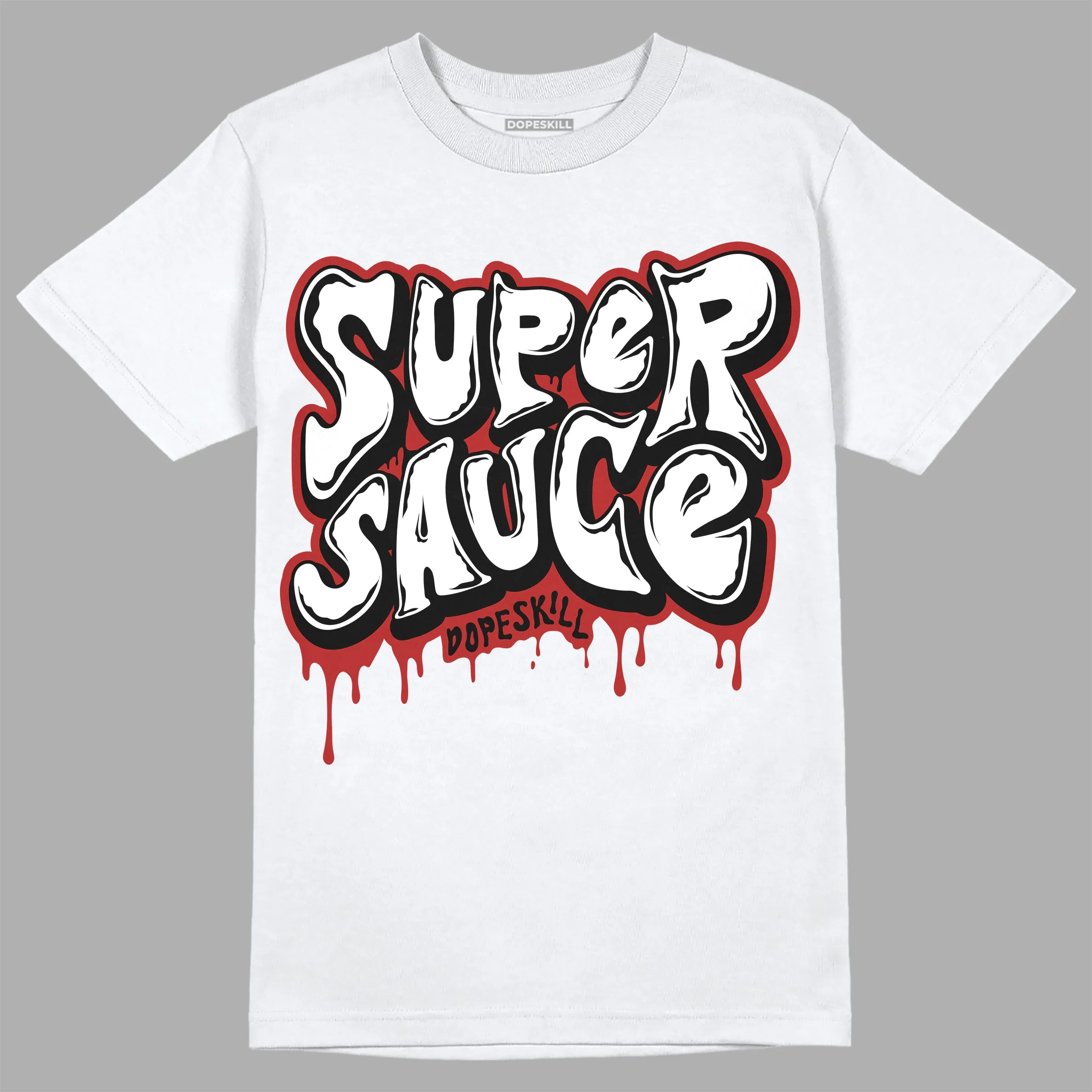 Black and White 14s DopeSkill T-Shirt Super Sauce Graphic sold by DopeSkill product image thumbnail 2
