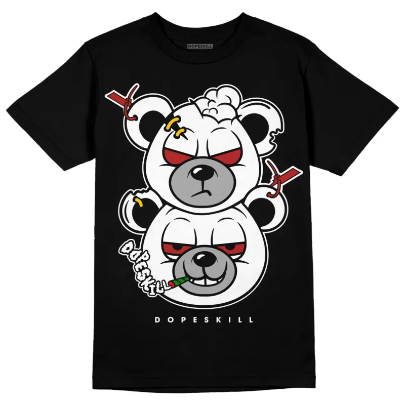 Black and White 14s DopeSkill T-Shirt New Double Bear Graphic sold by DopeSkill