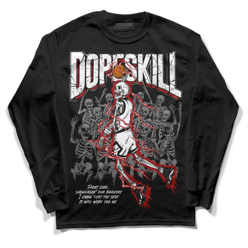 Black and White 14s DopeSkill Long Sleeve T-Shirt Thunder Dunk Graphic sold by DopeSkill