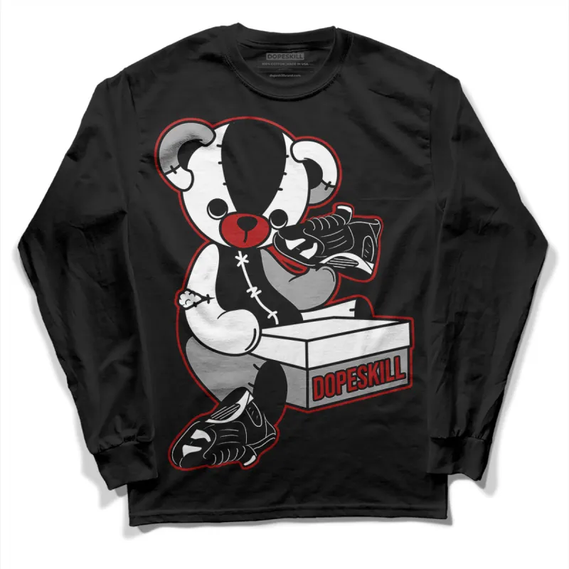 Black and White 14s DopeSkill Long Sleeve T-Shirt Sneakerhead BEAR Graphic sold by DopeSkill