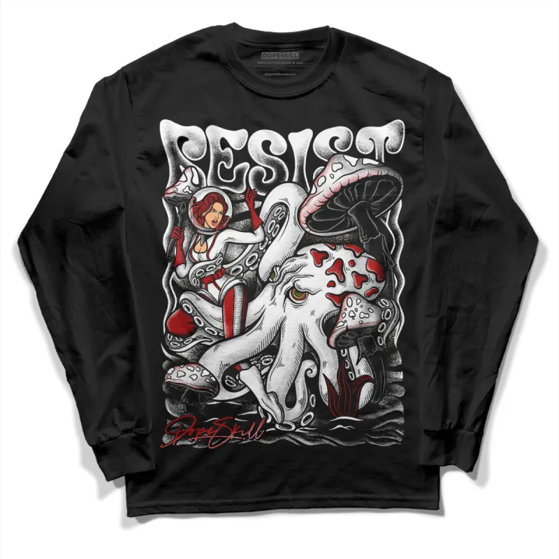 Black and White 14s DopeSkill Long Sleeve T-Shirt Resist Graphic sold by DopeSkill