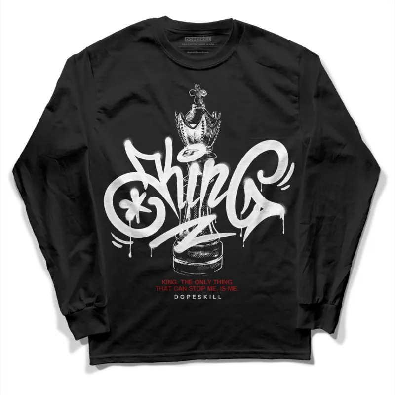 Black and White 14s DopeSkill Long Sleeve T-Shirt King Chess Graphic sold by DopeSkill