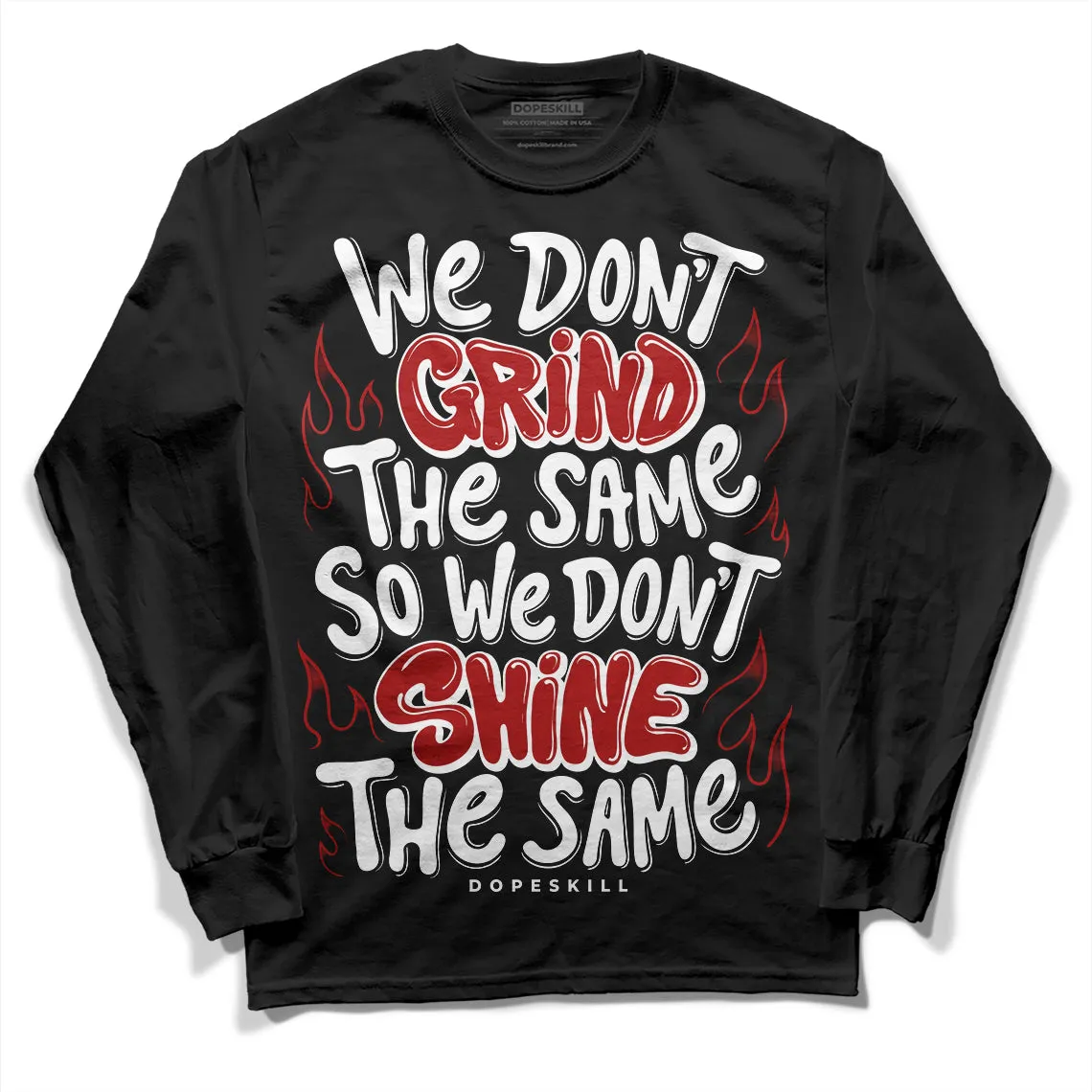 Black and White 14s DopeSkill Long Sleeve T-Shirt Grind Shine Graphic sold by DopeSkill
