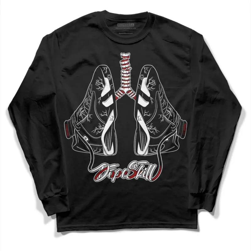 Black and White 14s DopeSkill Long Sleeve T-Shirt Breathe Graphic sold by DopeSkill
