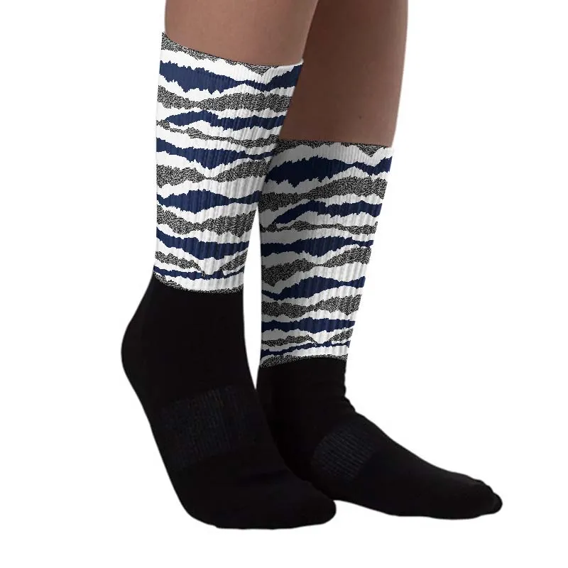 Midnight Navy 3s DopeSkill Sublimated Socks Abstract Tiger Graphic sold by DopeSkill product image thumbnail 2