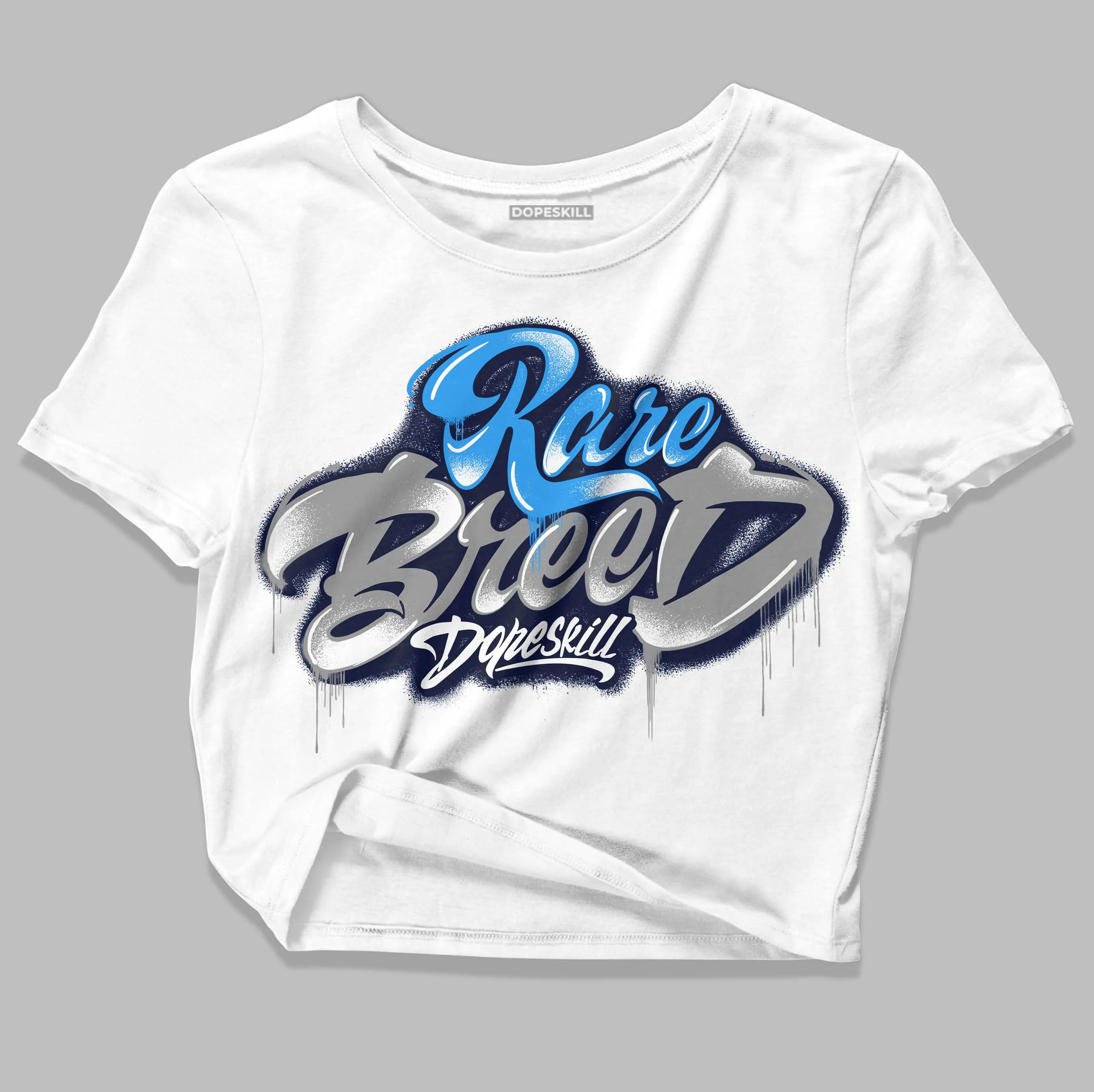 Midnight Navy 3s DopeSkill Women's Crop Top Rare Breed Type Graphic sold by DopeSkill