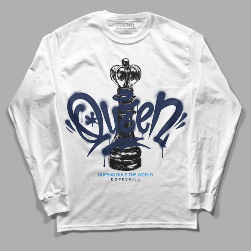 Midnight Navy 3s DopeSkill Long Sleeve T-Shirt Queen Chess Graphic sold by DopeSkill