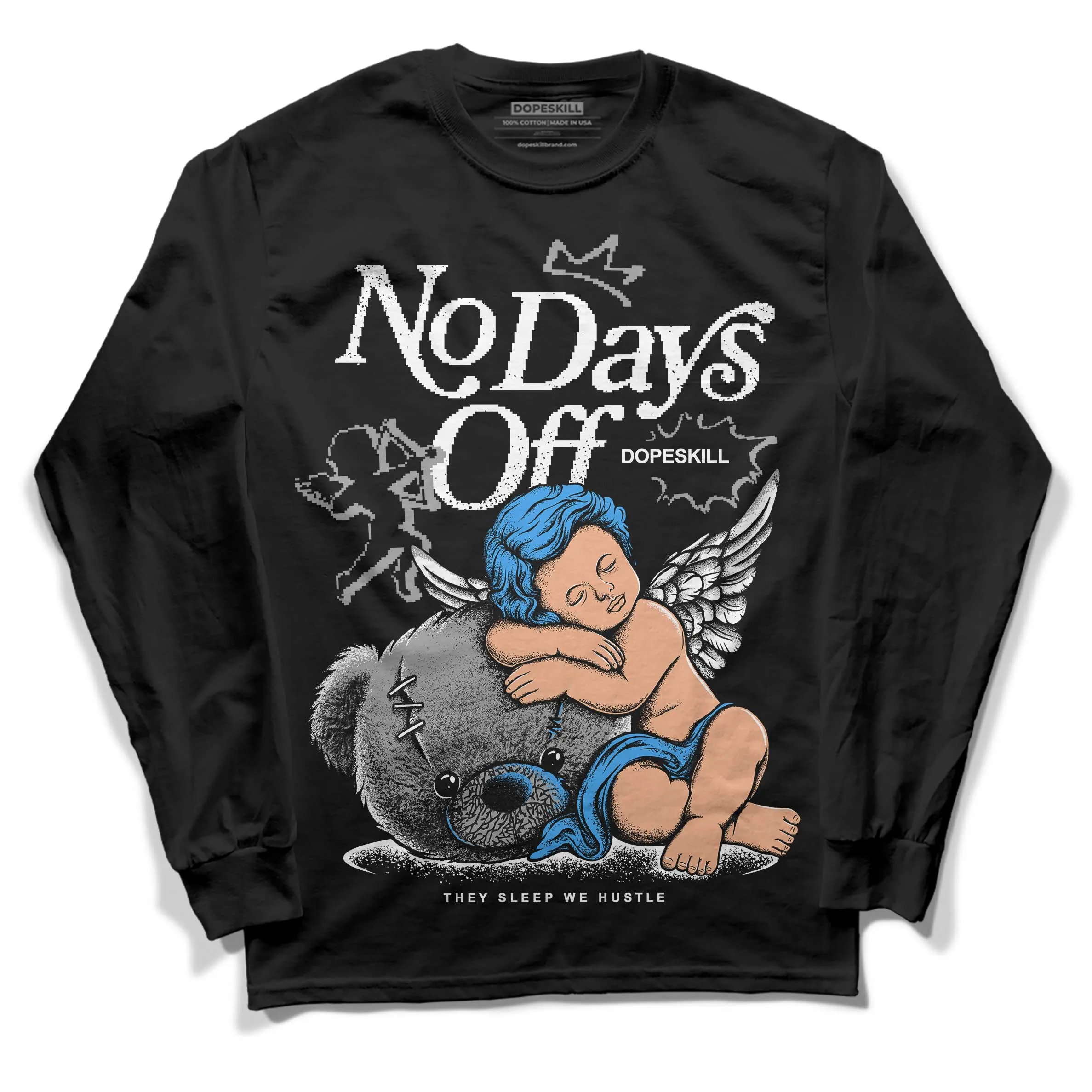 Midnight Navy 3s DopeSkill Long Sleeve T-Shirt New No Days Off Graphic sold by DopeSkill product image thumbnail 2