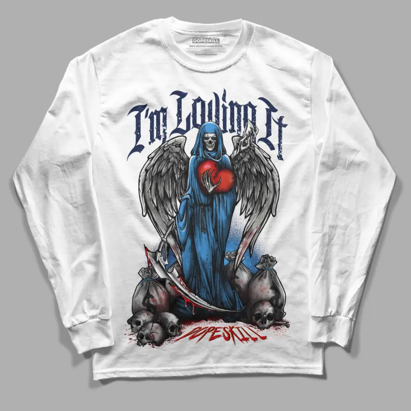 Midnight Navy 3s DopeSkill Long Sleeve T-Shirt New I'm Loving It Graphic sold by DopeSkill
