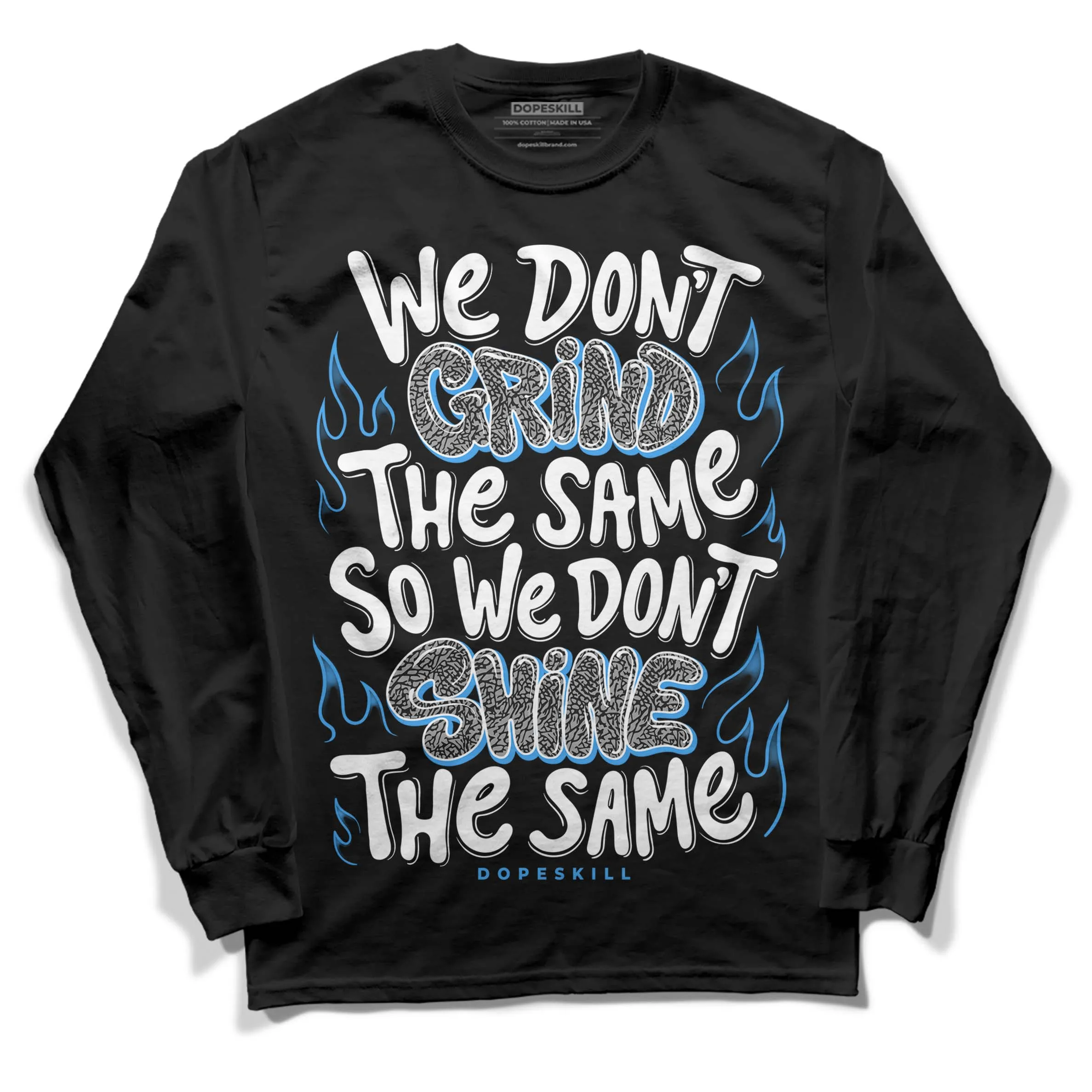 Midnight Navy 3s DopeSkill Long Sleeve T-Shirt Grind Shine Graphic sold by DopeSkill product image thumbnail 2