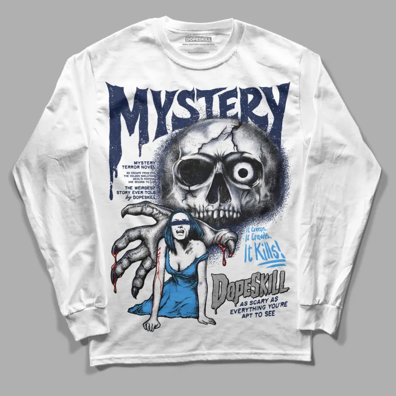Midnight Navy 3s DopeSkill Long Sleeve T-Shirt Mystery Ghostly Grasp Graphic sold by DopeSkill