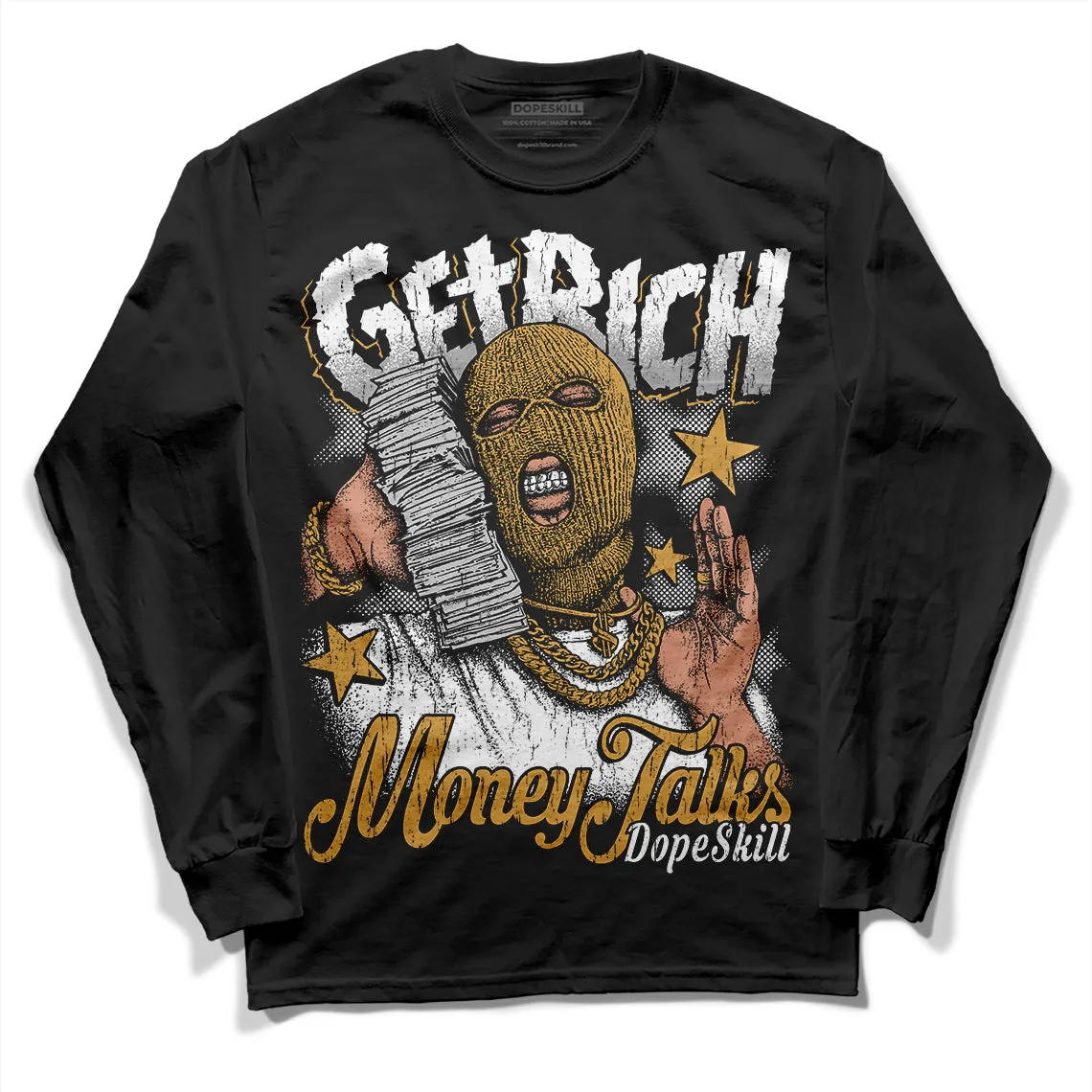 Gratitude 11s DopeSkill Long Sleeve T-Shirt Get Rich Graphic sold by DopeSkill product image thumbnail 2