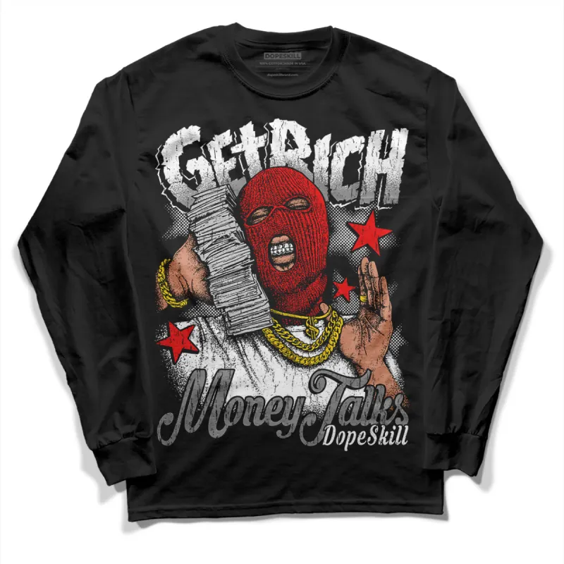 Dunk Low Panda White Black DopeSkill Long Sleeve T-Shirt Get Rich Graphic sold by DopeSkill