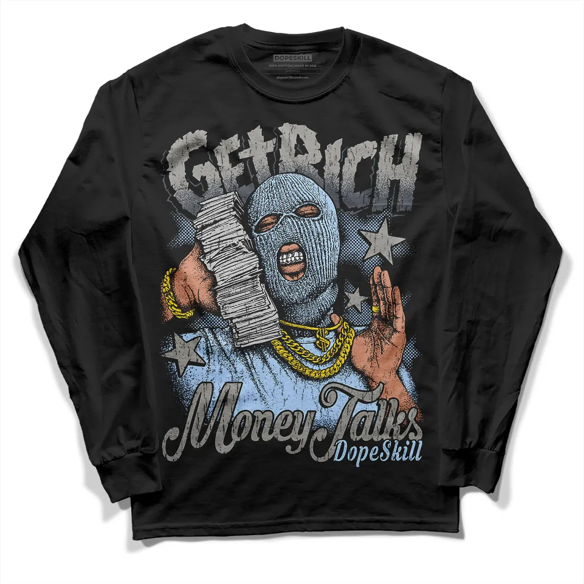 Cool Grey 11s DopeSkill Long Sleeve T-Shirt Get Rich Graphic sold by DopeSkill product image thumbnail 2