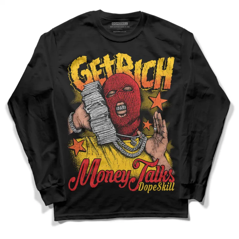 Yellow Collection DopeSkill Long Sleeve T-Shirt Get Rich Graphic sold by DopeSkill