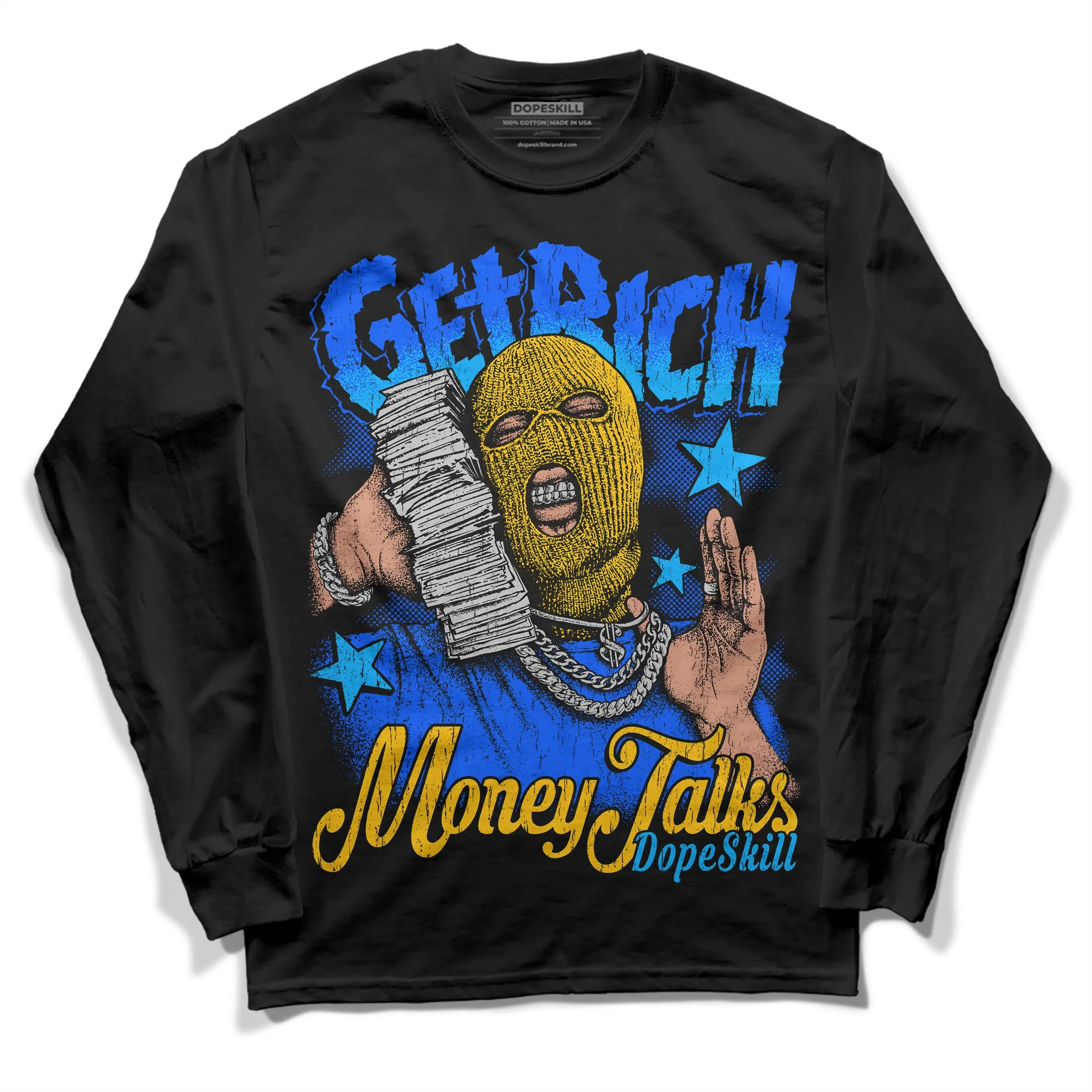 Royal Blue Collection DopeSkill Long Sleeve T-Shirt Get Rich Graphic sold by DopeSkill product image thumbnail 2