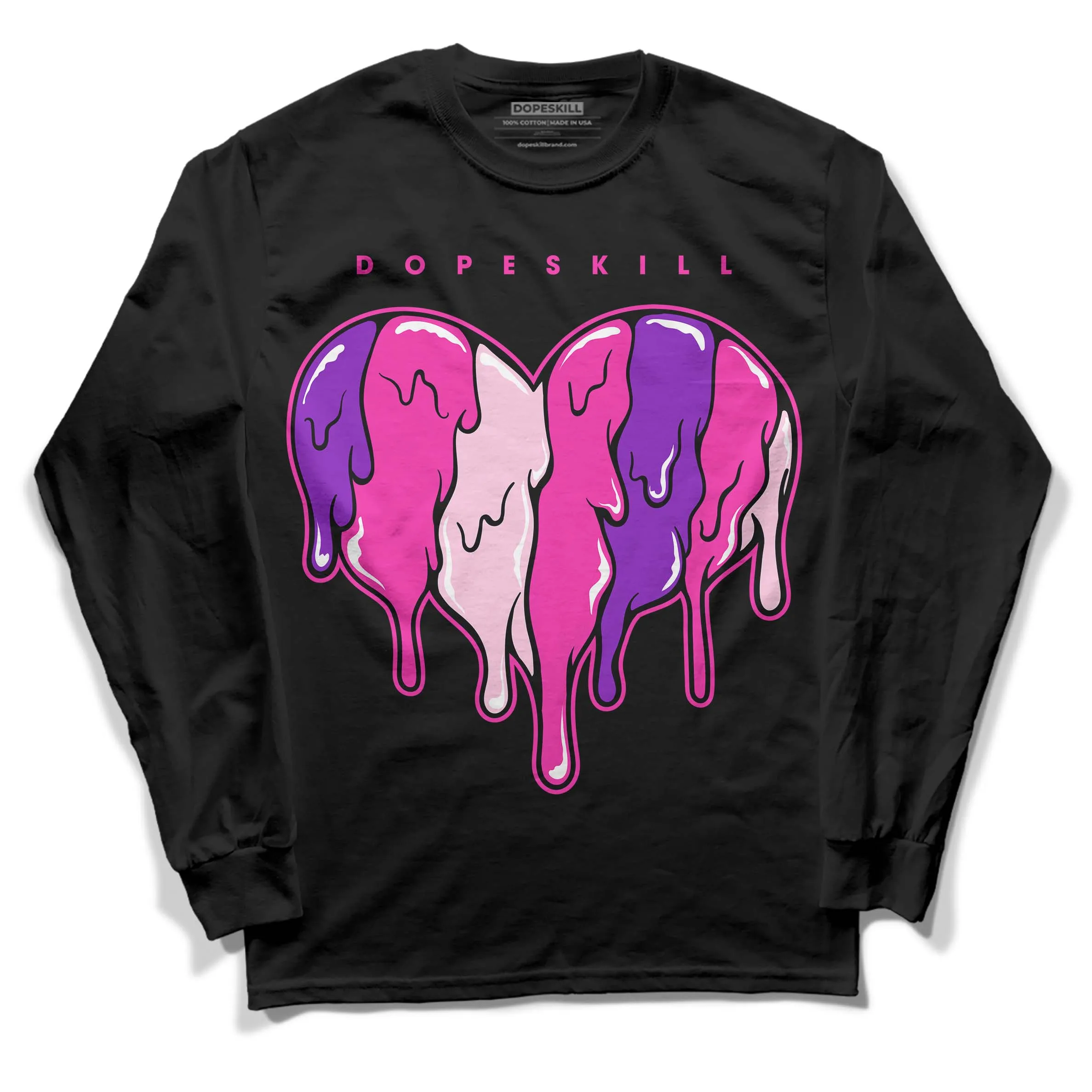 Pink Collection DopeSkill Long Sleeve T-Shirt Slime Drip Heart Graphic sold by DopeSkill product image thumbnail 2