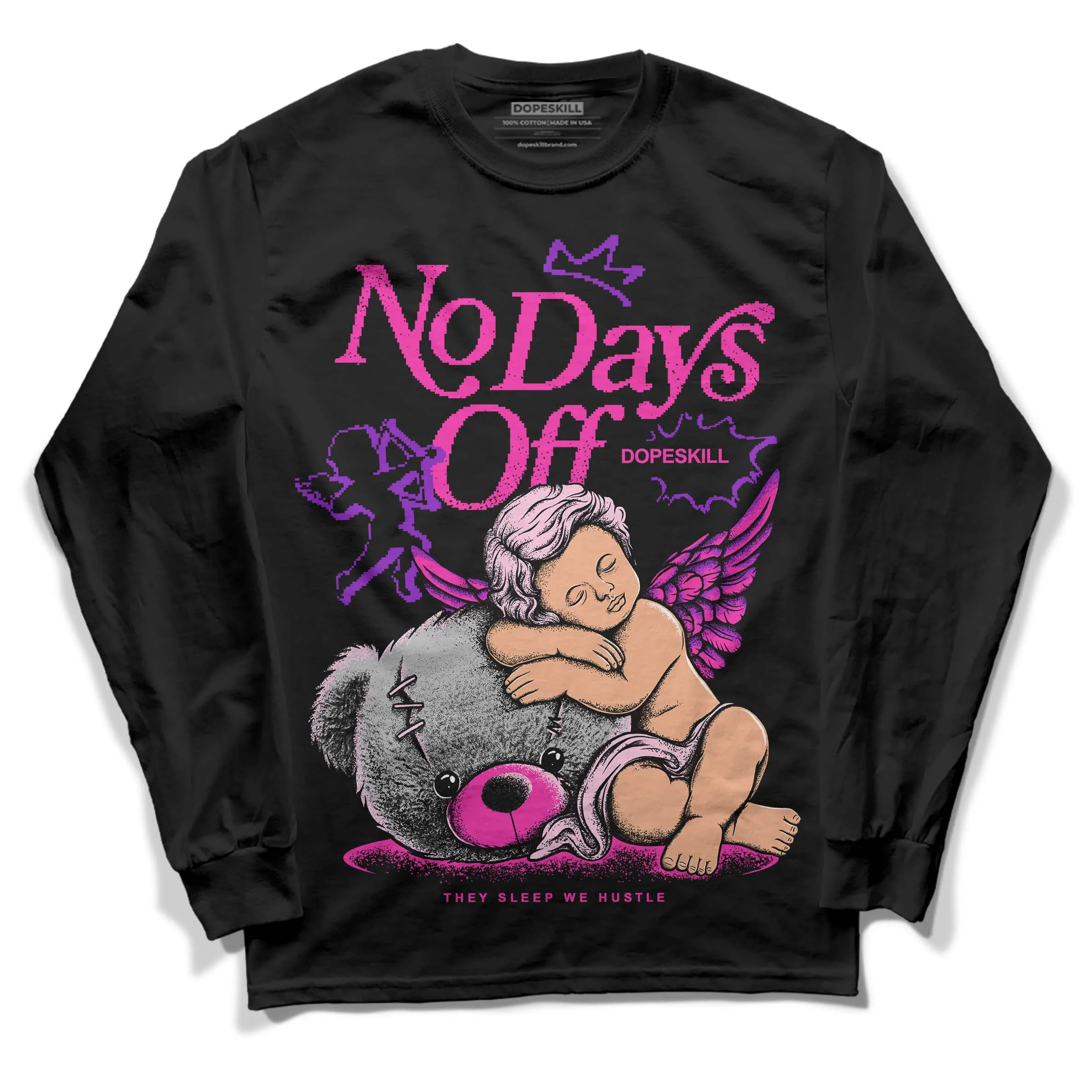Pink Collection DopeSkill Long Sleeve T-Shirt New No Days Off Graphic sold by DopeSkill product image thumbnail 2