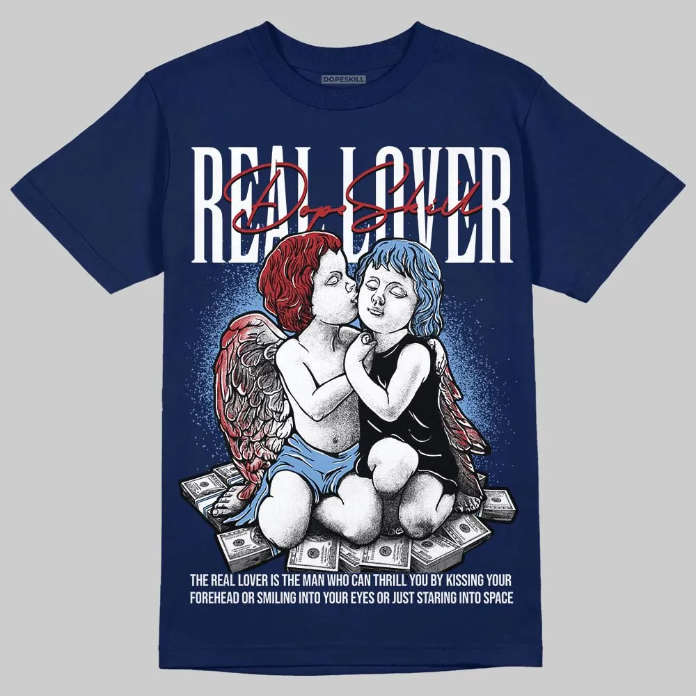 Midnight Navy 1s DopeSkill Navy T-shirt Real Lover Graphic sold by DopeSkill
