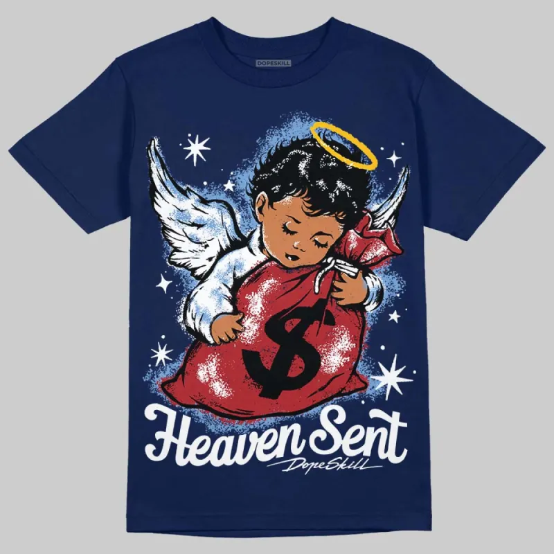 Midnight Navy 1s DopeSkill Navy T-shirt Heaven Sent Graphic sold by DopeSkill