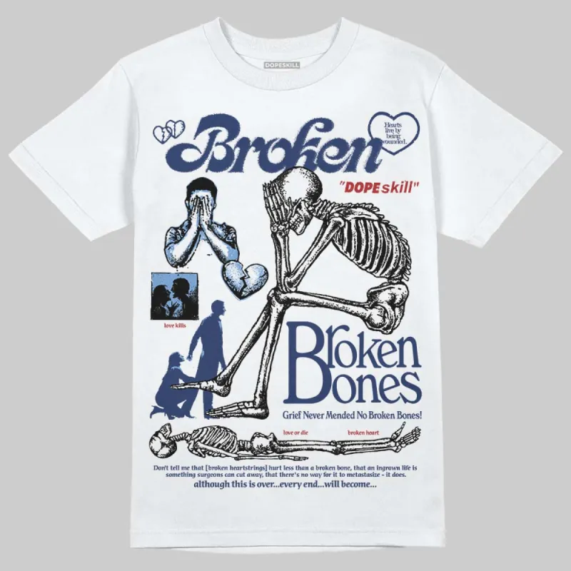 Midnight Navy 1s DopeSkill T-Shirt Broken Bones Graphic sold by DopeSkill