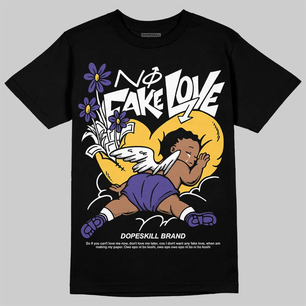 Kobe 8 Protro Lakers Home DopeSkill T-Shirt No Fake Love Graphic sold by DopeSkill product image thumbnail 2