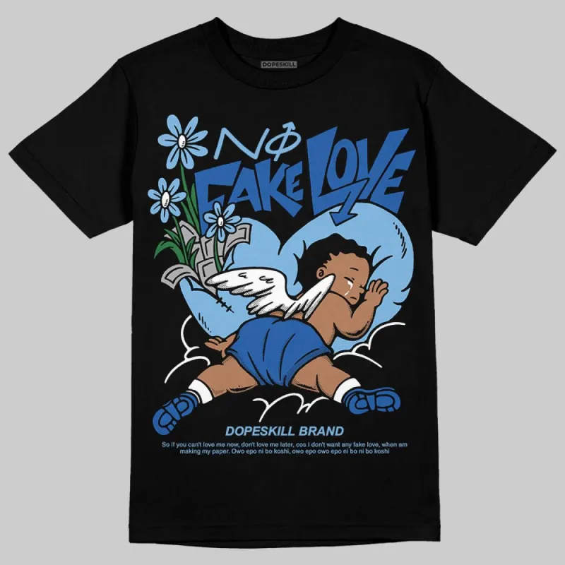 Foamposite One Dark Neon Royal DopeSkill T-Shirt No Fake Love Graphic sold by DopeSkill