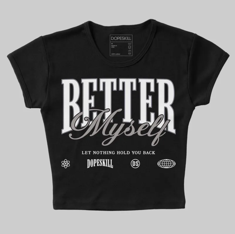 Leather Curb Sneakers White Anthracite DopeSkill Women's Crop Top Better Myself Graphic sold by DopeSkill