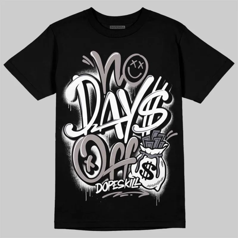 Leather Curb Sneakers White Anthracite DopeSkill T-Shirt No Days Off Graphic sold by DopeSkill