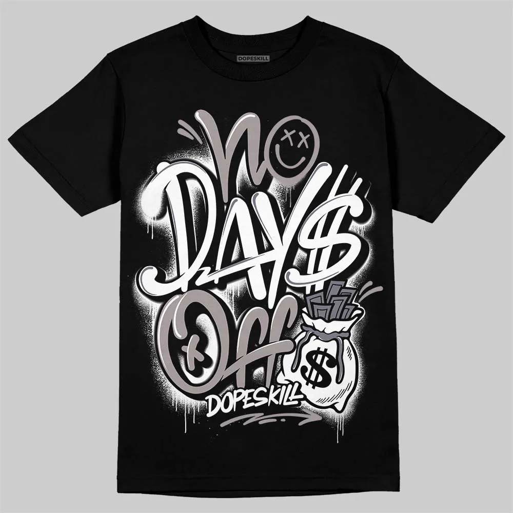 Leather Curb Sneakers White Anthracite DopeSkill T-Shirt No Days Off Graphic sold by DopeSkill