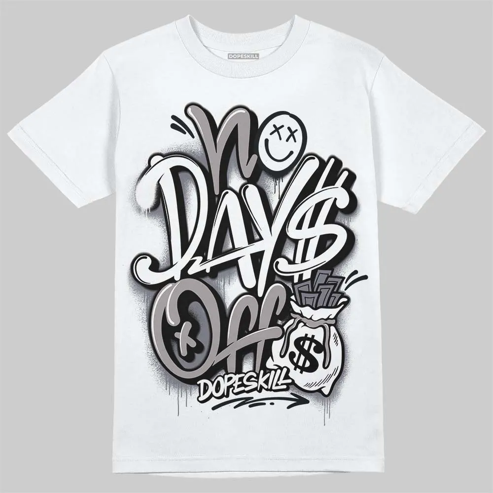 Leather Curb Sneakers White Anthracite DopeSkill T-Shirt No Days Off Graphic sold by DopeSkill product image thumbnail 2