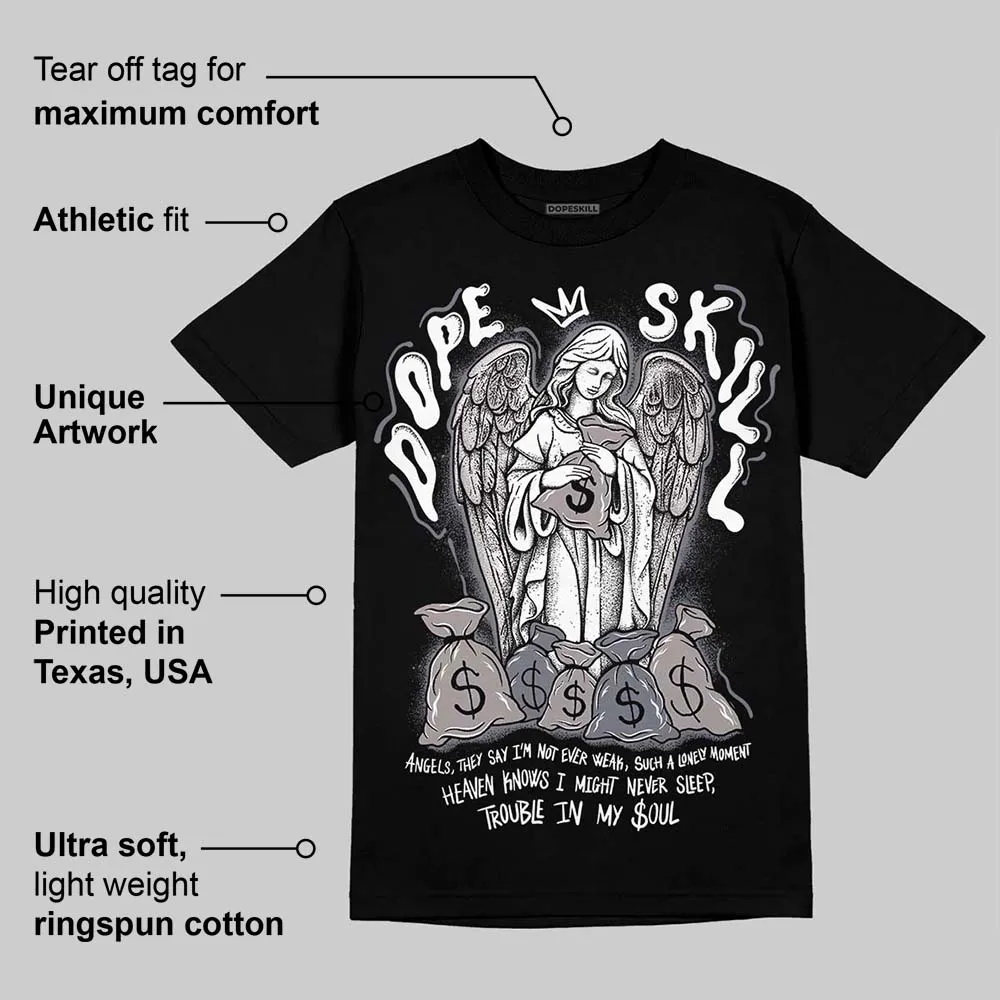 Leather Curb Sneakers White Anthracite DopeSkill T-Shirt Angels Graphic sold by DopeSkill product image thumbnail 3