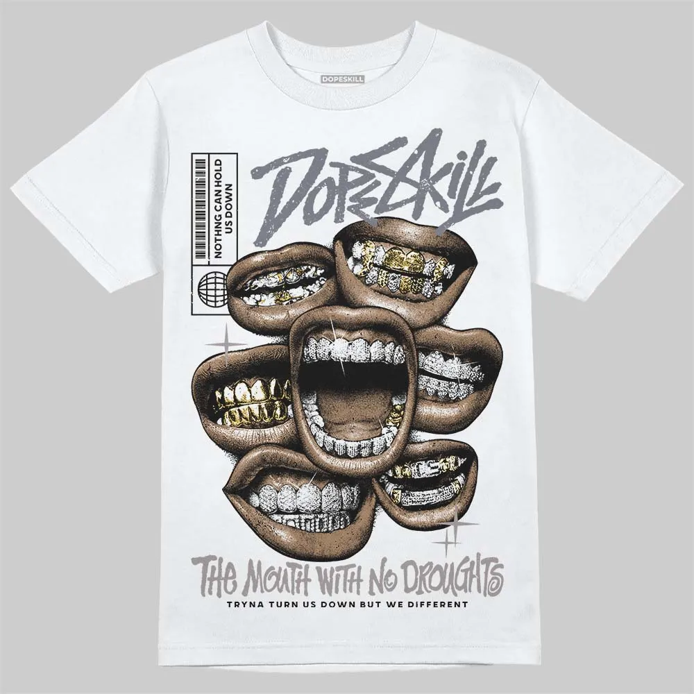 Leather Curb Sneakers White Anthracite DopeSkill T-Shirt The Mouth With No Droughts Graphic sold by DopeSkill product image thumbnail 2