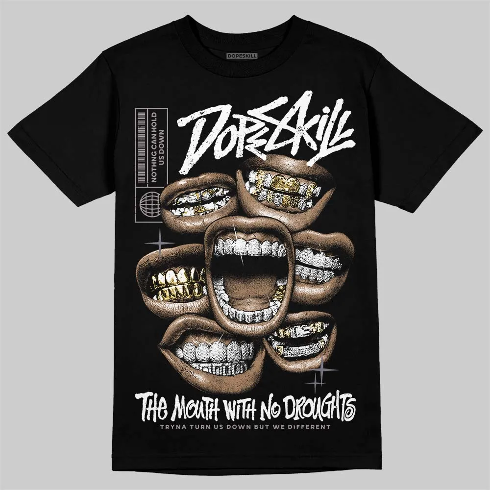 Leather Curb Sneakers White Anthracite DopeSkill T-Shirt The Mouth With No Droughts Graphic sold by DopeSkill