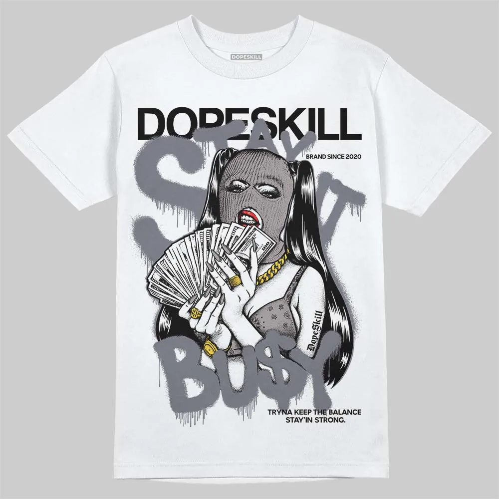 Leather Curb Sneakers White Anthracite DopeSkill T-Shirt Stay It Busy Graphic sold by DopeSkill product image thumbnail 2